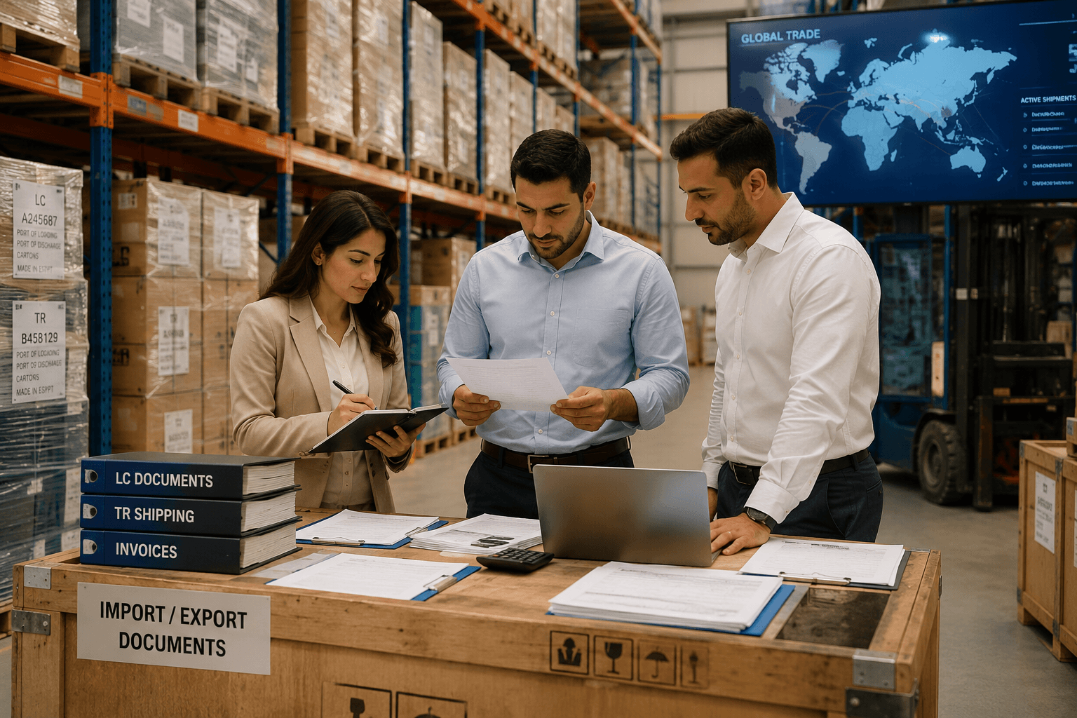Shipping containers and trade logistics